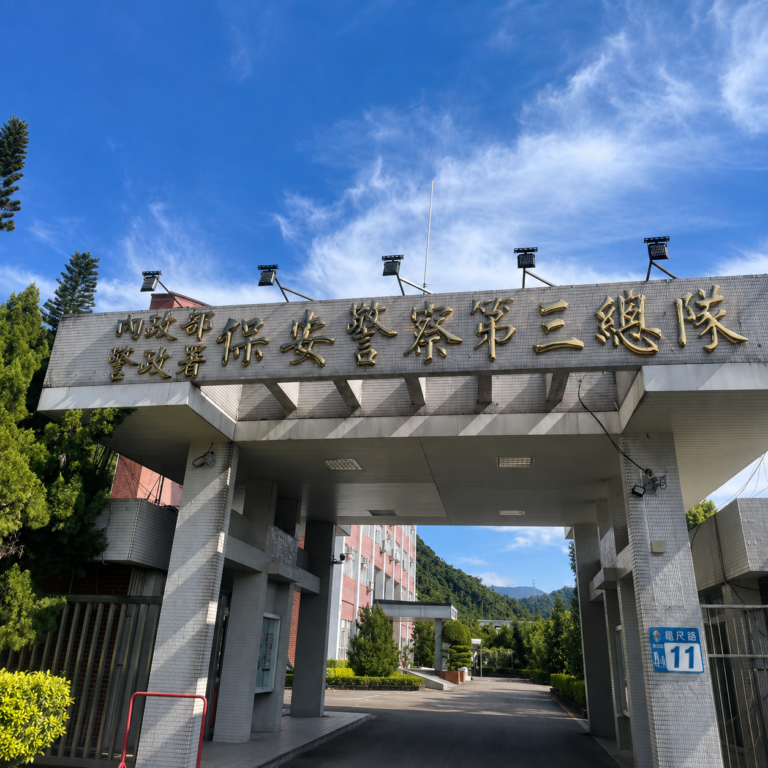 警察第三總隊門樓探照燈安裝